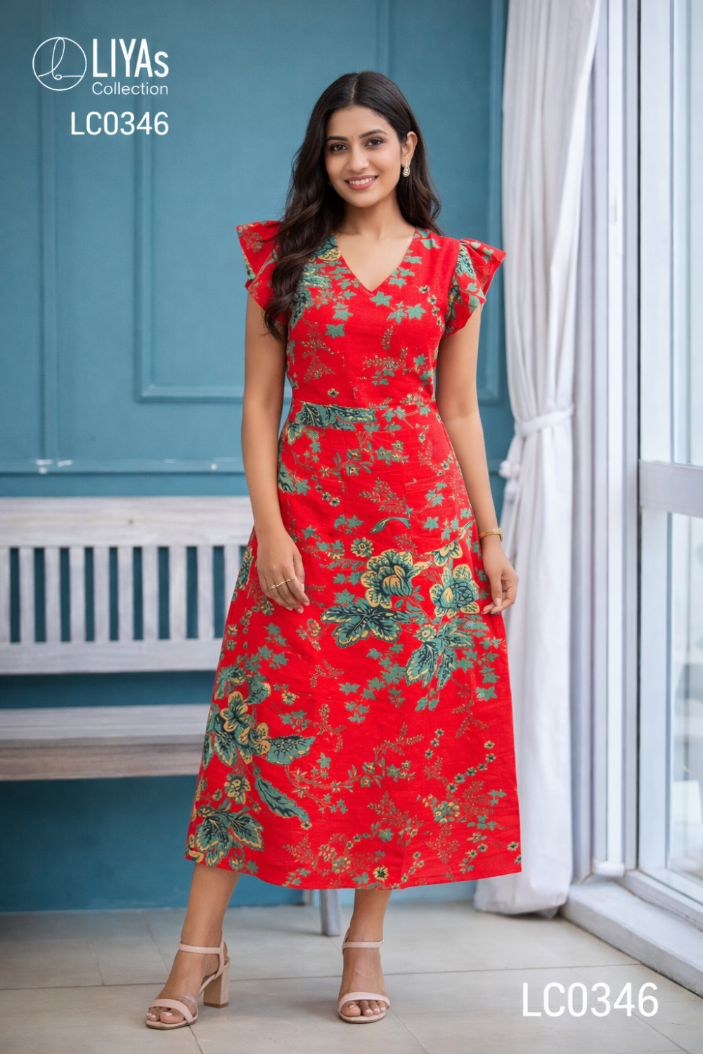 LINEN HIMSI DRESS RED
