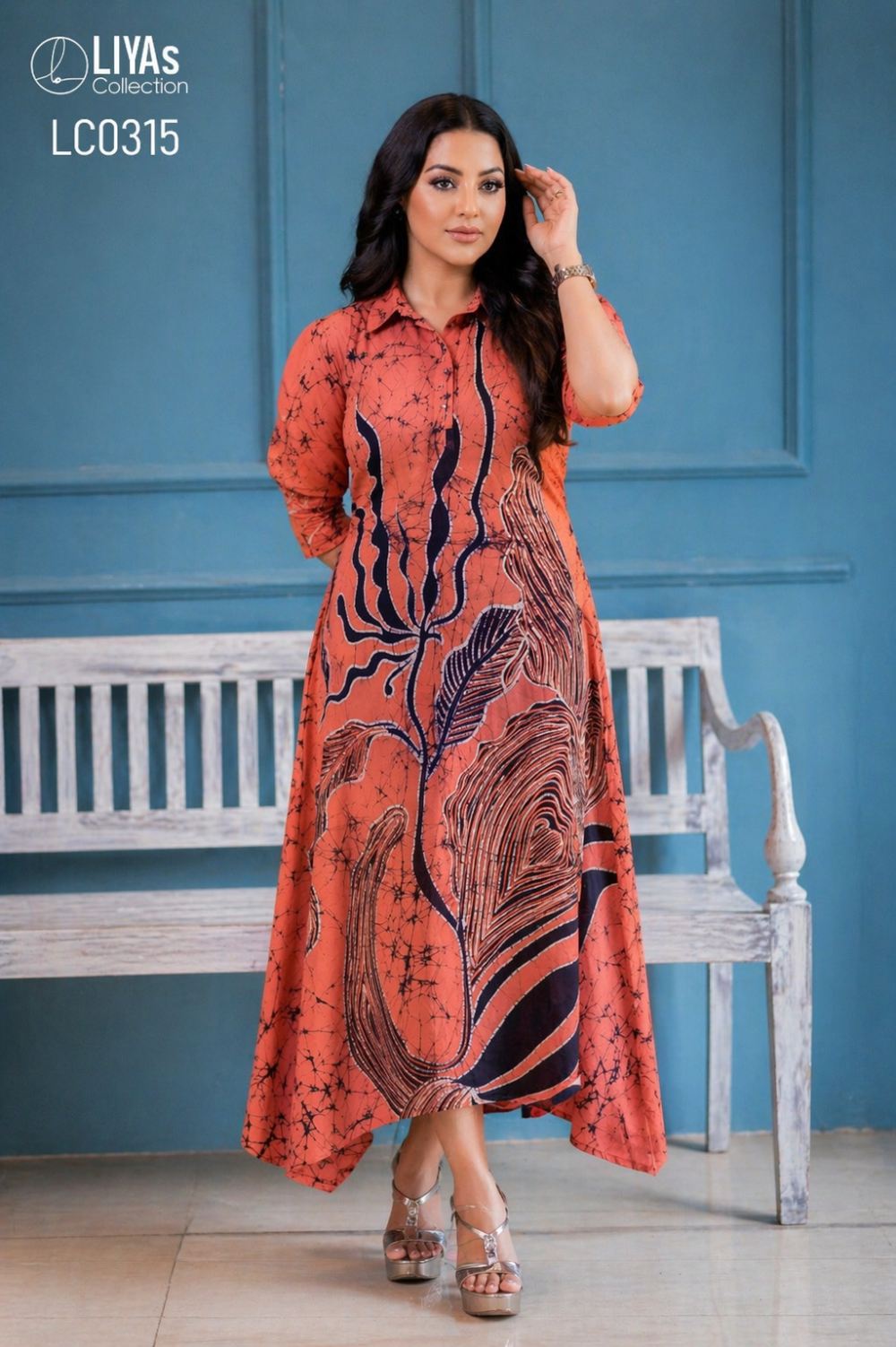 ORANGE LISA BATIK DRESS