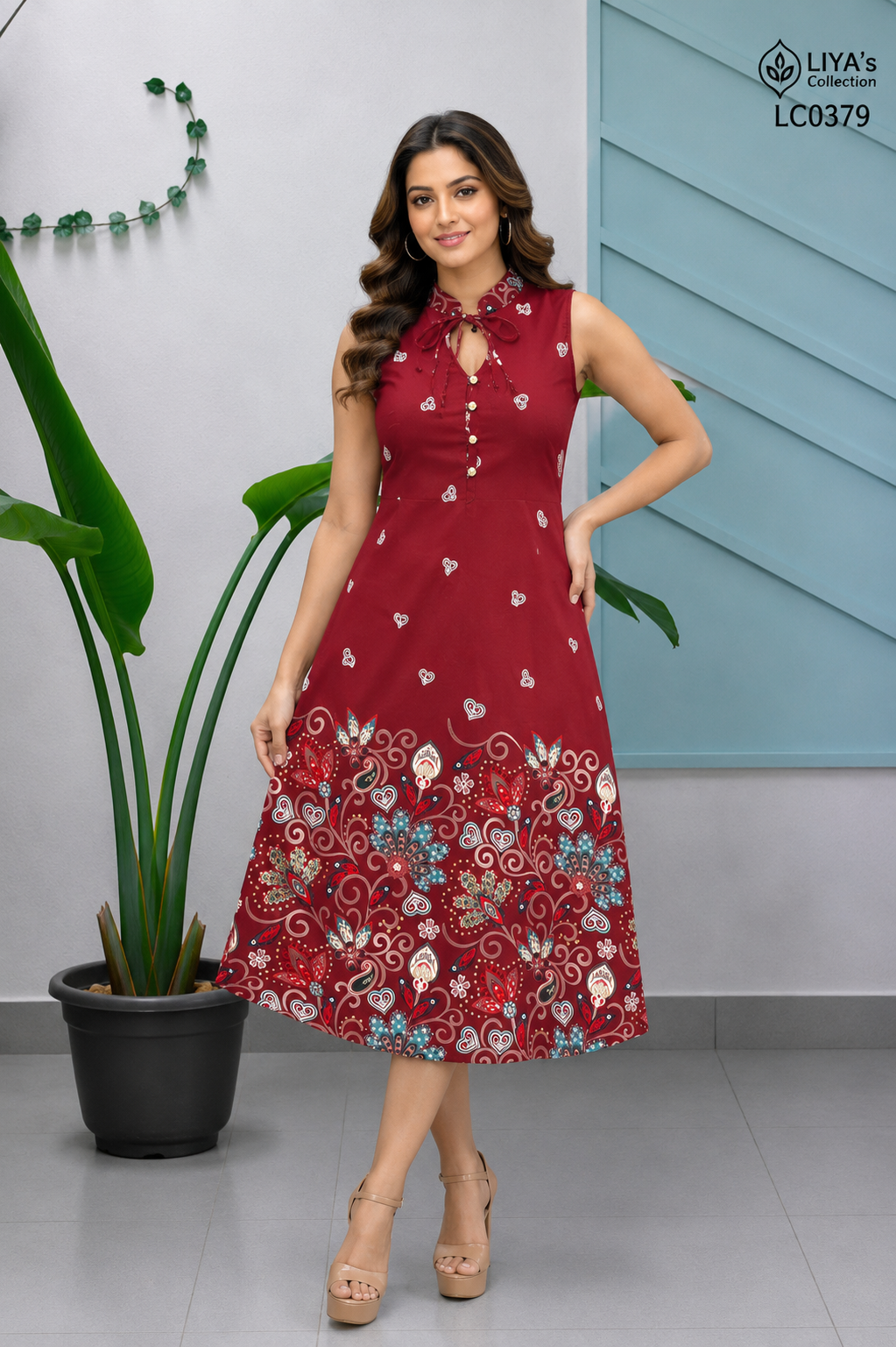 MINORA PRINTED DRESS - Image 2